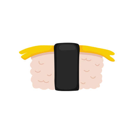 Sushi rolls. Vector illustration in a flat style on a white backgroundのイラスト素材