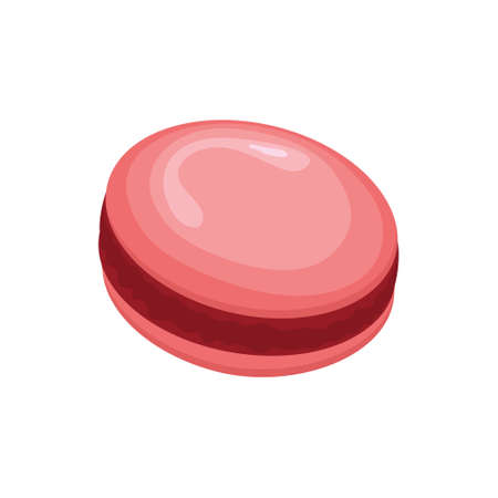Macaroon. Vector illustration on white isolated background.のイラスト素材
