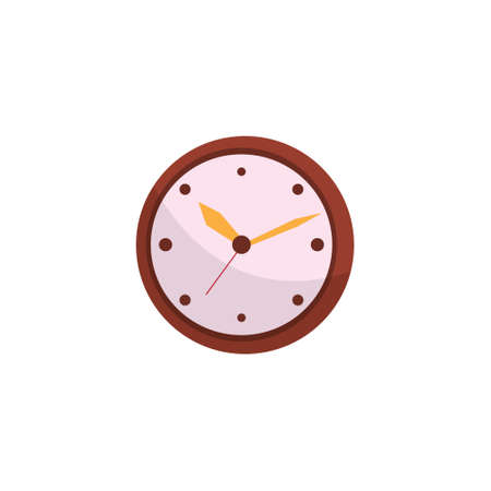 Clock. Icon. Vector illustration on white isolated background.のイラスト素材