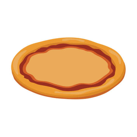 Form for pizza. Empty to fill by yourself. Vector illustration isolated on white background.のイラスト素材