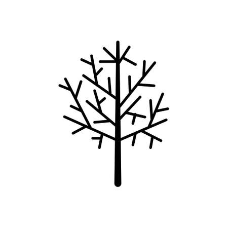 Black wood on a white background. Vector illustration.のイラスト素材
