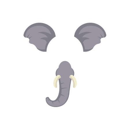 Be the elephant at the party. Mask. Vector illustration isolated on white background.のイラスト素材