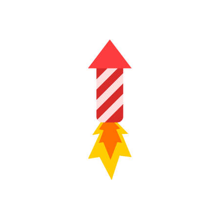 Colorful fireworks on a white background. Vector illustration.のイラスト素材