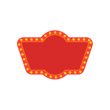 Badge with banner Illustration of a red and yellow badge with a banner for a message.のイラスト素材