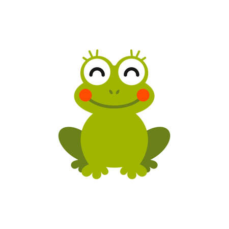 Little frog. Vector illustration of a cute little frog.のイラスト素材