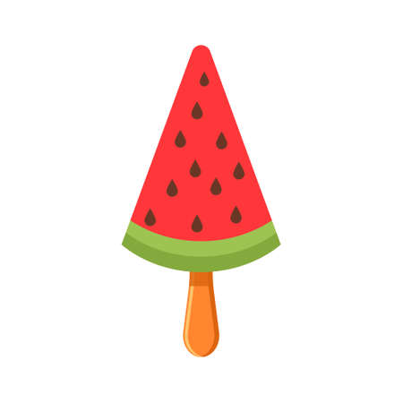 Ice cream icon, simple style, vector illustration on white background.のイラスト素材