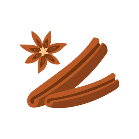 Cinnamon Isolated on white background.のイラスト素材