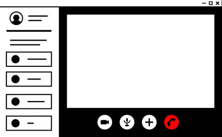 Video call screen template.