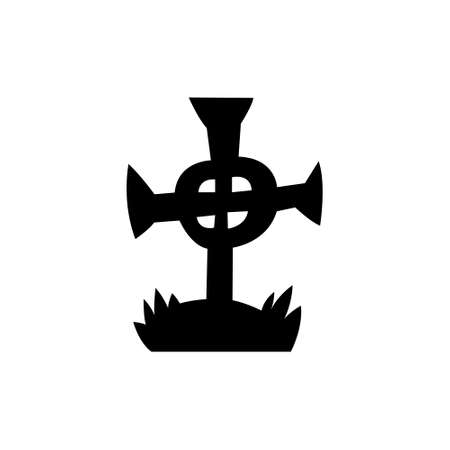 Grave icon on white isolated background. Vector illustration.のイラスト素材