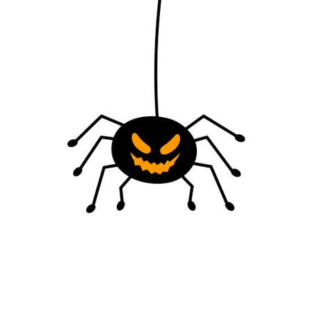 Spider vector illustration isolated on white isolated background.のイラスト素材