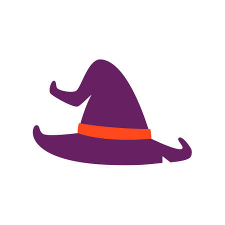 Halloween witch hat. Vector illustration isolated on white background.のイラスト素材