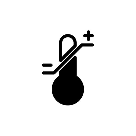 Thermometer icon, vector illustration isolated on white background.のイラスト素材