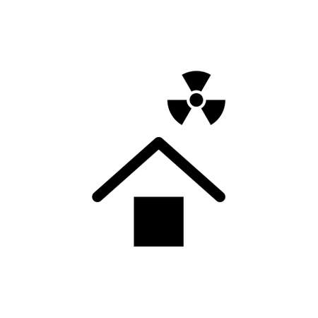 Radiation symbol, radiation icon on white background Vector illustration.のイラスト素材