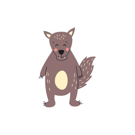 Wolf Vector. wildlife Wild wolf Vector illustrationのイラスト素材