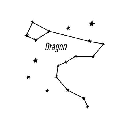 Zodiac constellation. Space and stars Vector illustration isolated on white background.