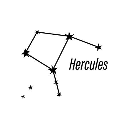 Zodiac constellation. Space and stars Vector illustration isolated on white background.のイラスト素材