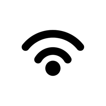 WiFi icon on white isolated background, illustration.の写真素材