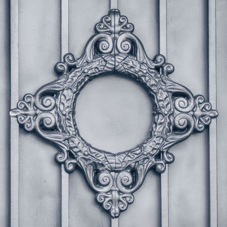Metal pattern on the gateの写真素材