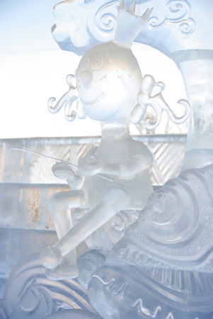 YEKATERINBURG - JANUARY 03: Competition ice sculptures, works of the best sculptors of the Ural ranked prizes january 03, 2012 in Yekaterinburg, Russia のeditorial素材