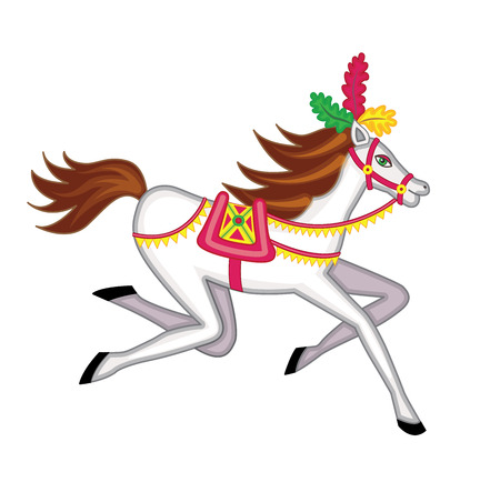 circus horse (vector illustration)のイラスト素材