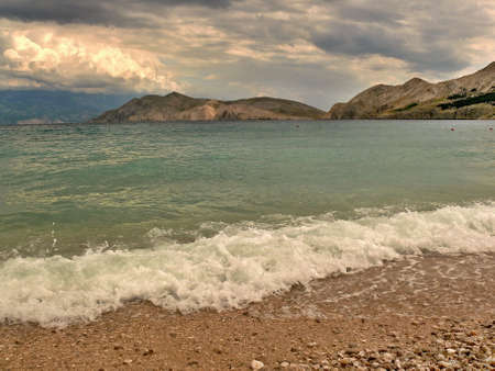 Beaches on the Adriatic before the stormの写真素材