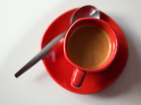 Small black cup coffieの写真素材