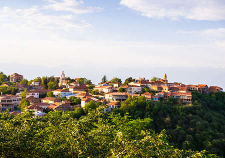 Panoramic view of Sighnaghi city of love in Georgia. Travel destination concept.の写真素材