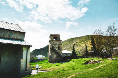 Beautiful Bolnisi Sioni basilica, old famous church and monastery in Bolnisiの写真素材