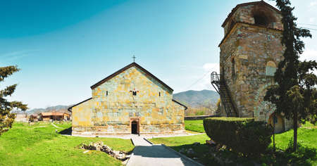 Beautiful Bolnisi Sioni basilica, old famous church and monastery in Bolnisiの写真素材