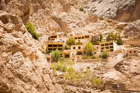 FAmous tourist destination - chak chak village buildings panning panoramaの写真素材