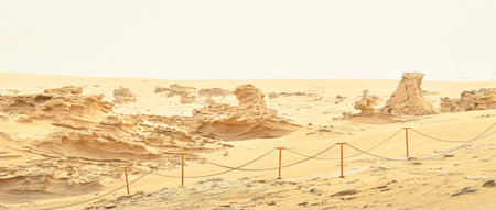 Fossil Dunes Structures. Abu Dhabi, UAE. Famous travel destination outside capitslの写真素材