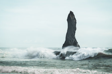 Extremely Dangerous Sneaker Waves At The Reynisfjara Black Sand Beach In Iceland With no people In...