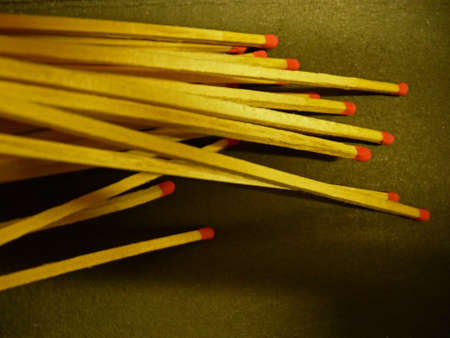 Matchsticks with red headの写真素材