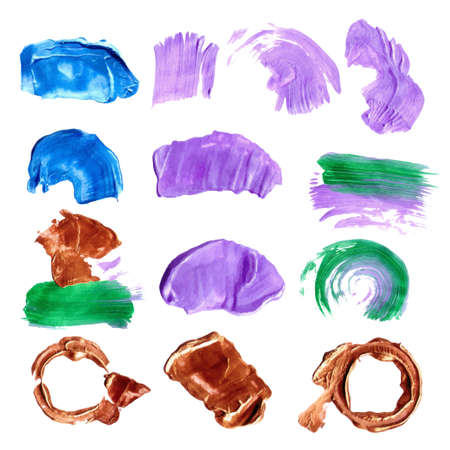 Smears paint acrylic metallic. Vector.のイラスト素材