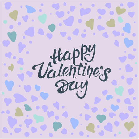 Valentine postcard with flower orchids. Vector illustration.のイラスト素材