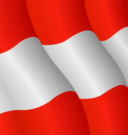 Vector illustration of the flag of Austriaのイラスト素材