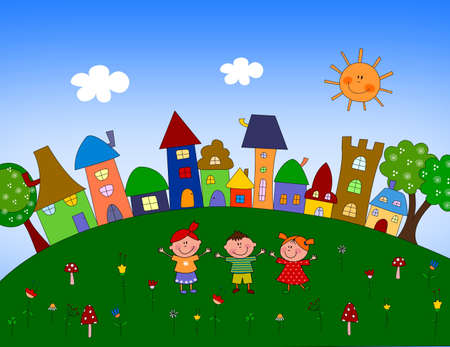 Little villageの写真素材