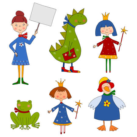 Set of cartoon charactersの写真素材