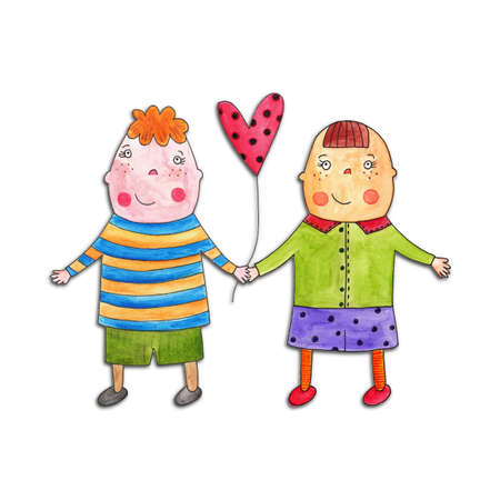Greeting card  Handmade illustrationの写真素材