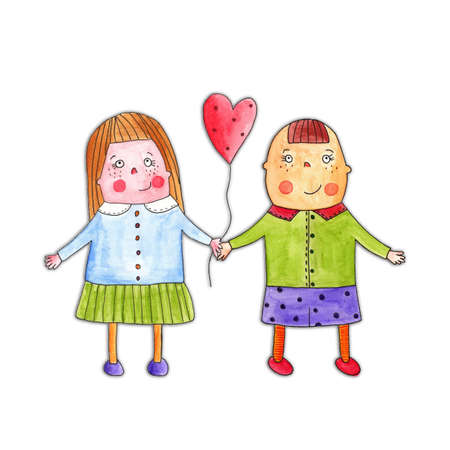 Greeting card  Handmade illustrationの写真素材