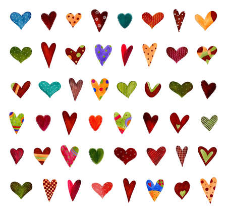Hearts  Set of decorative elementsの写真素材