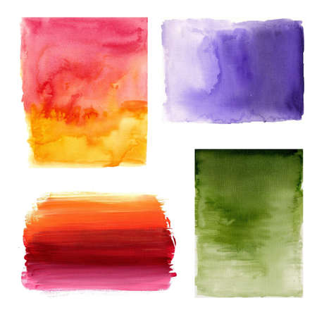 Set of watercolor backgroundsの写真素材