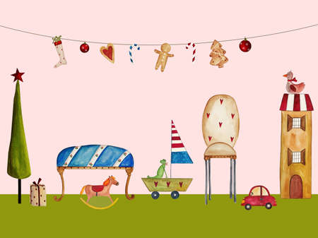 Christmas illustrationの写真素材