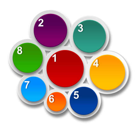 Numbered infographics list design の写真素材