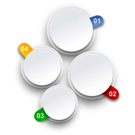 Numbered infographics list design の写真素材
