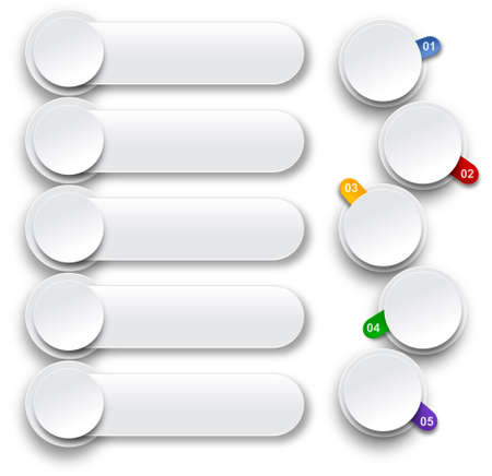 Numbered infographics list design の写真素材
