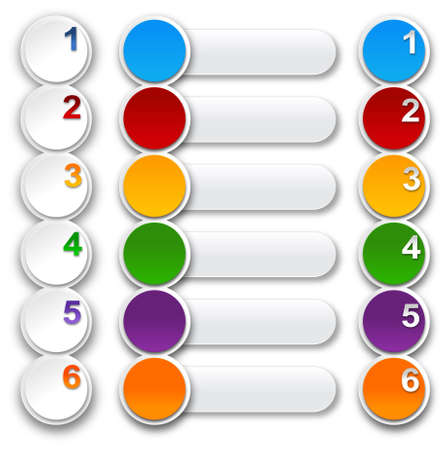 palette  Numbered infographics list design の写真素材