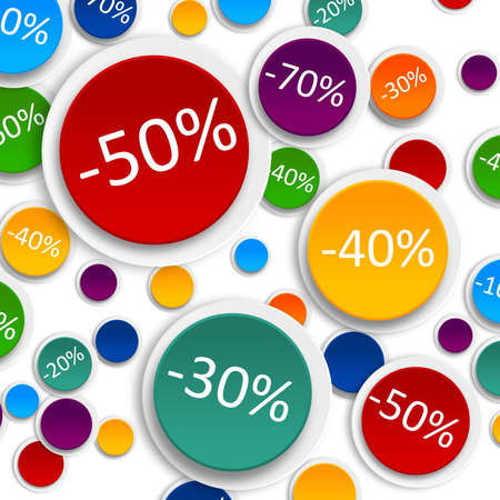 Discounts  Colorful 3d boardの写真素材