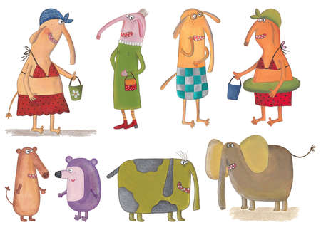 Cartoon charactersの写真素材