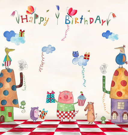 Birthday greeting cardの写真素材